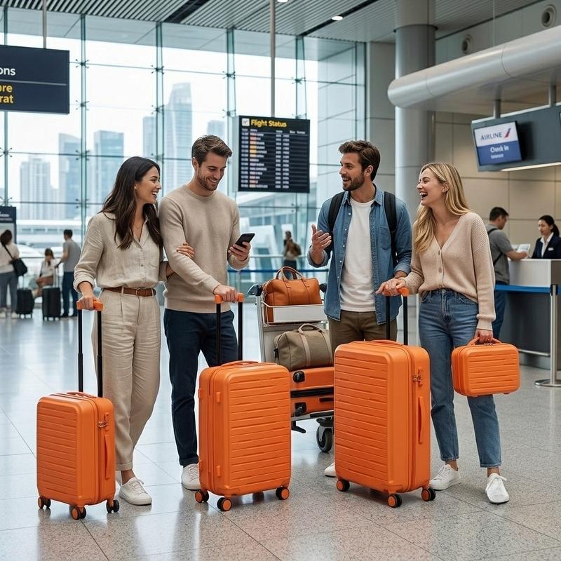 4 Piece Hard Shell Suitcase Set with TSA Lock
