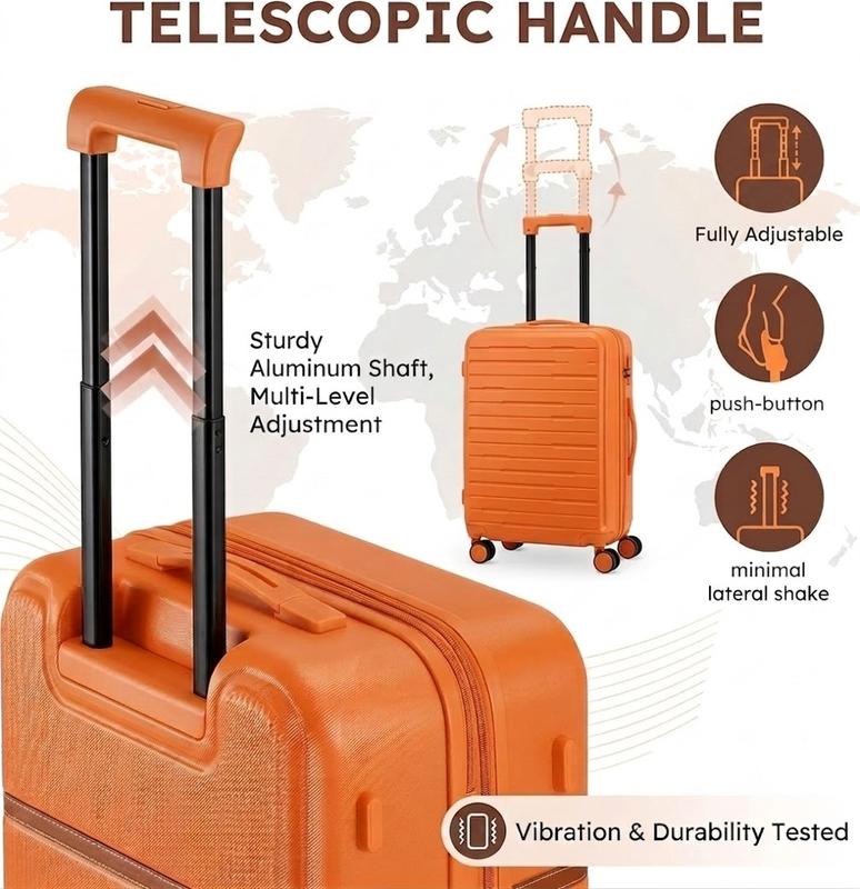 4 Piece Hard Shell Suitcase Set with TSA Lock